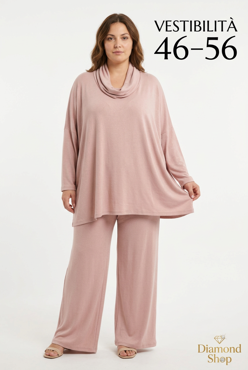 Coordinato Curvy in calda viscosa · Vestibilità 46–56 · Offerta 39 €