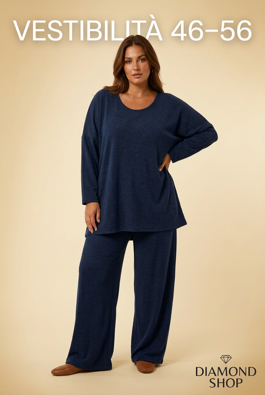 Completo curvy blu avio