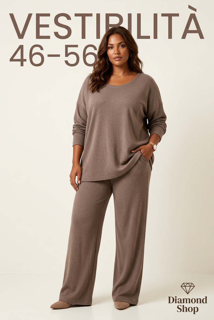 Completo curvy tortora