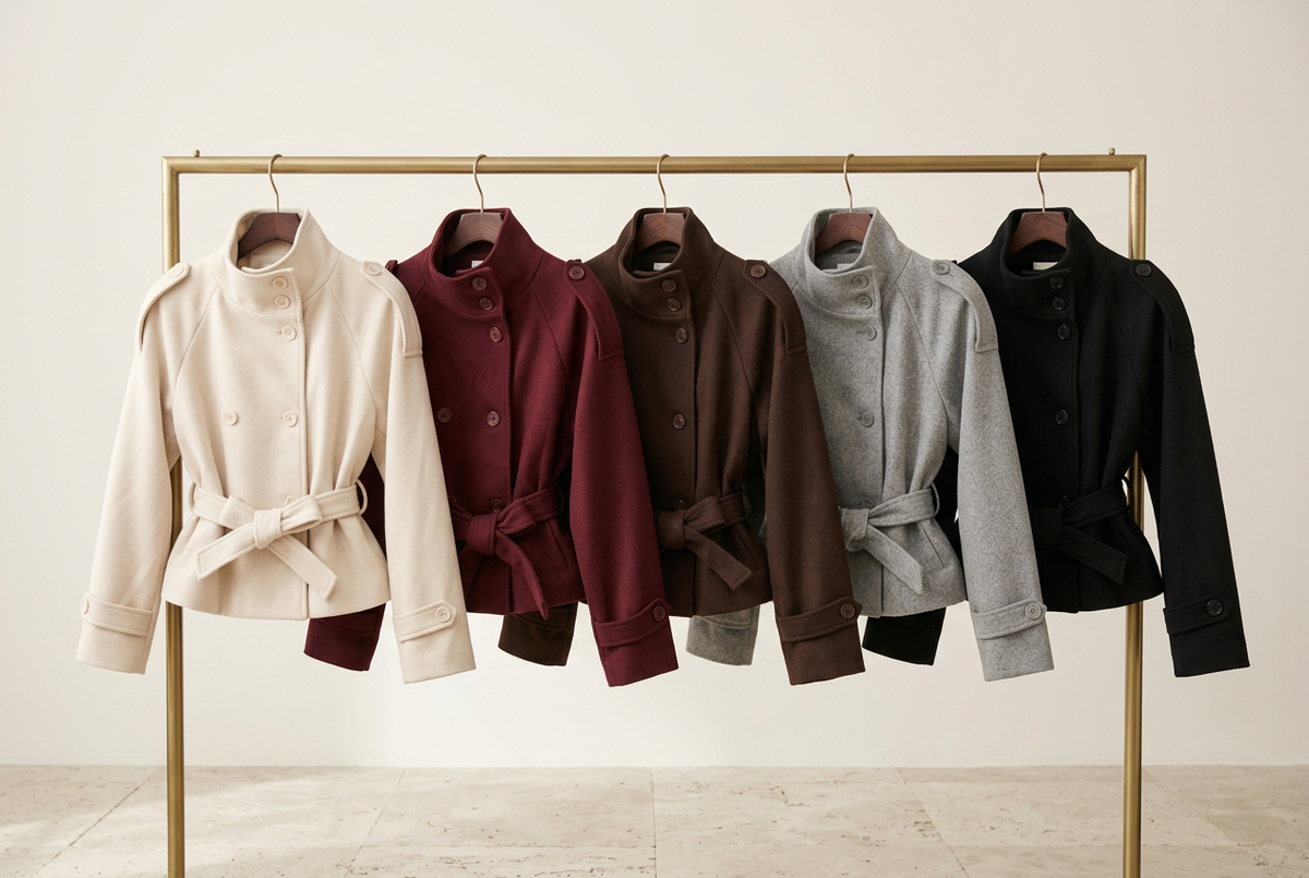 Giacca donna doppiopetto con cintura – Vestibilità 38–46