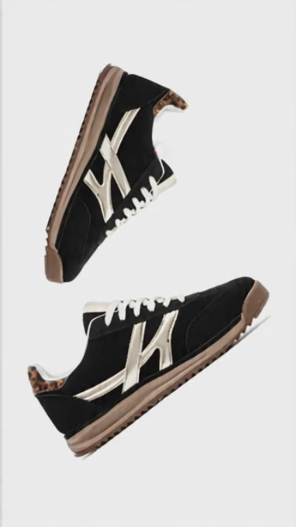 Sneakers Donna BACK  Modello Jogger Camoscio Nero - Taglie 36-41 - In Offerta a €29