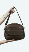 Borsa Donna a Tracolla Charro in Ecopelle Marrone - Multitasche