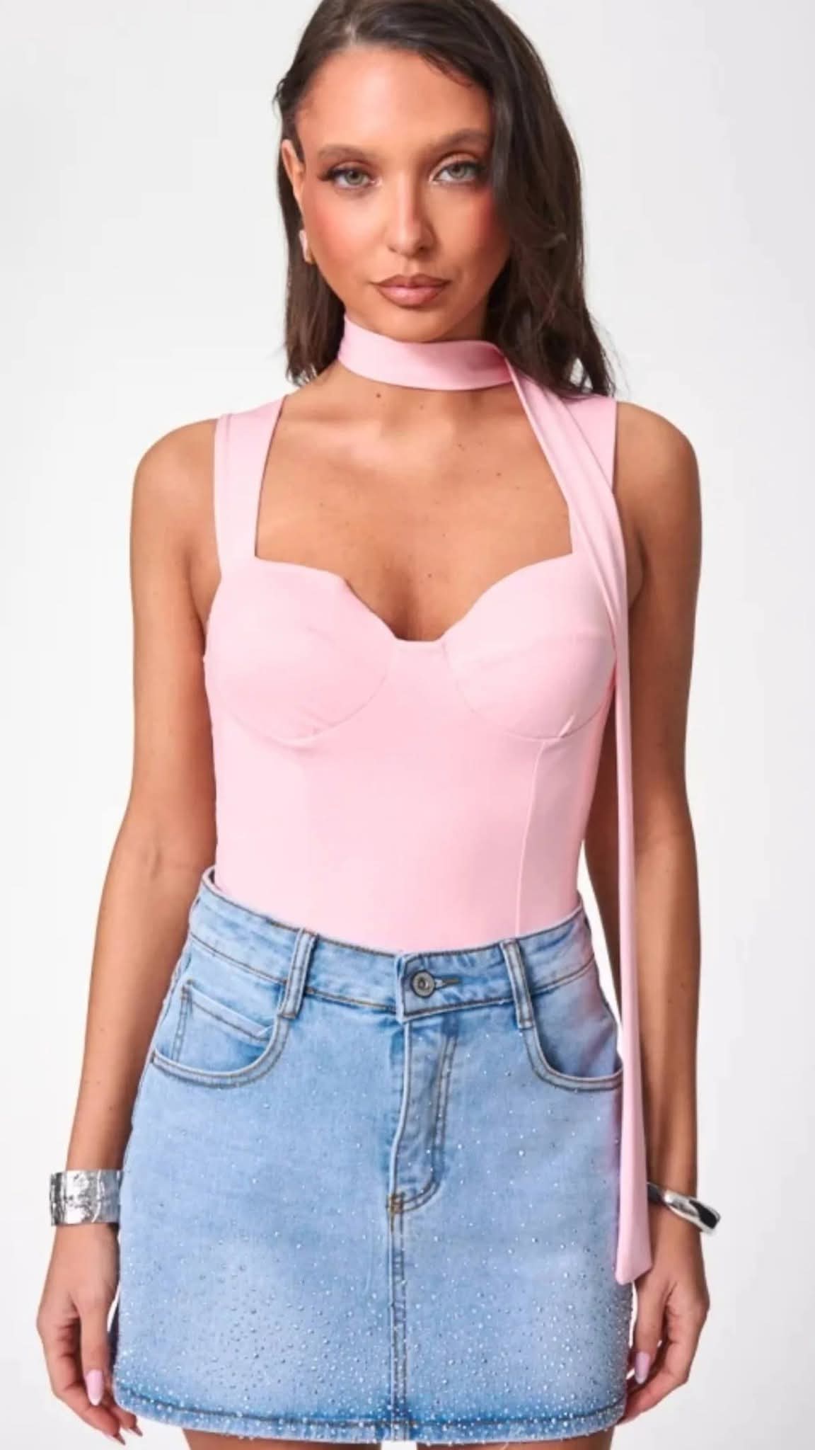 Top Bustier a ❤️Cuore con Foulard Integrato🌟