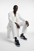Sneaker Uomo Vintage Urban – Blu  con Dettagli Bianco Style