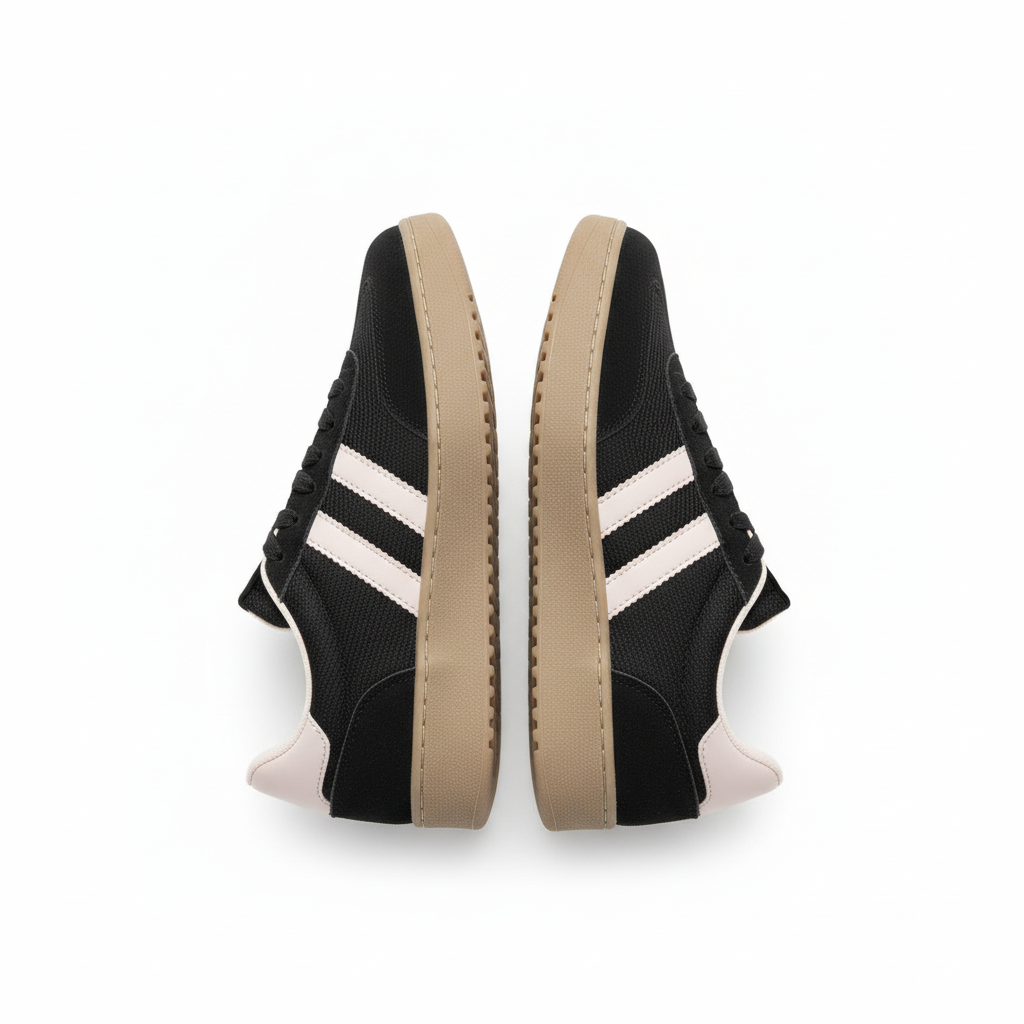 Sneakers Marlow Retro – Black & Soft Pink (Edizione Limitata