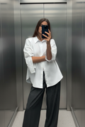 📌 Camicia Oversize in Popeline Bianco – Diamond Shop Scarperia