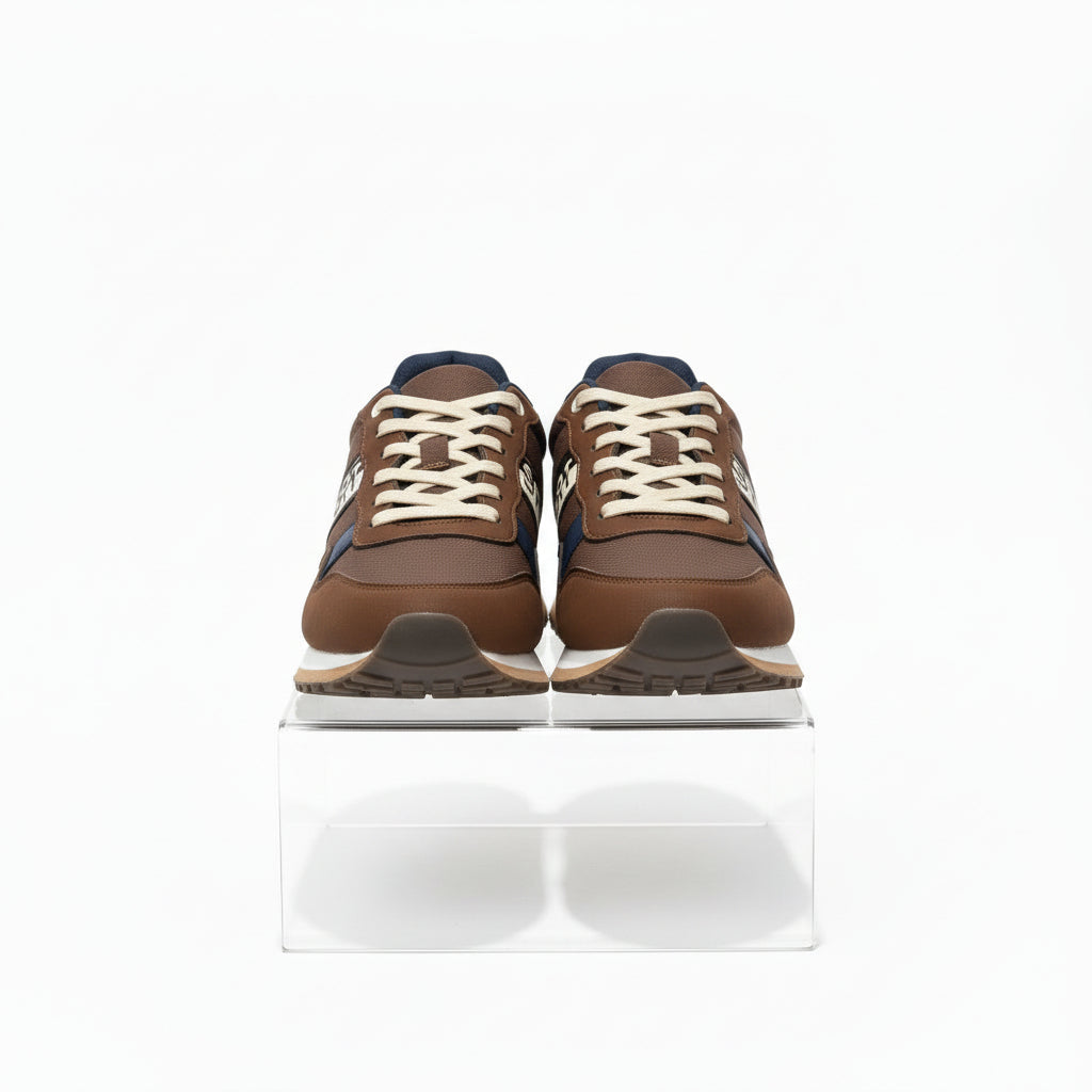 Sneakers Uomo Urban Sport Rétro Running – Scarpe Sportive Casual Marroni