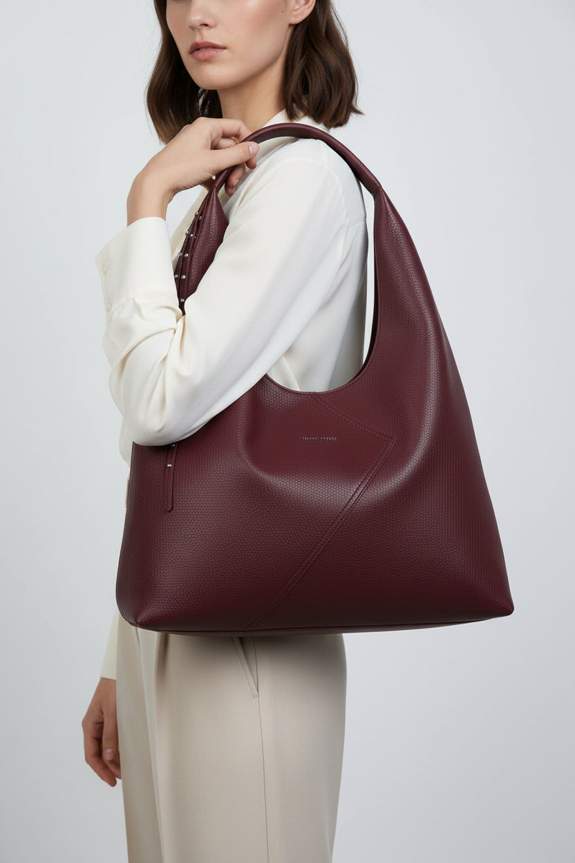 Borsa a Spalla Geometrica (Moro / Bordeaux) – Solo €39 ⚡