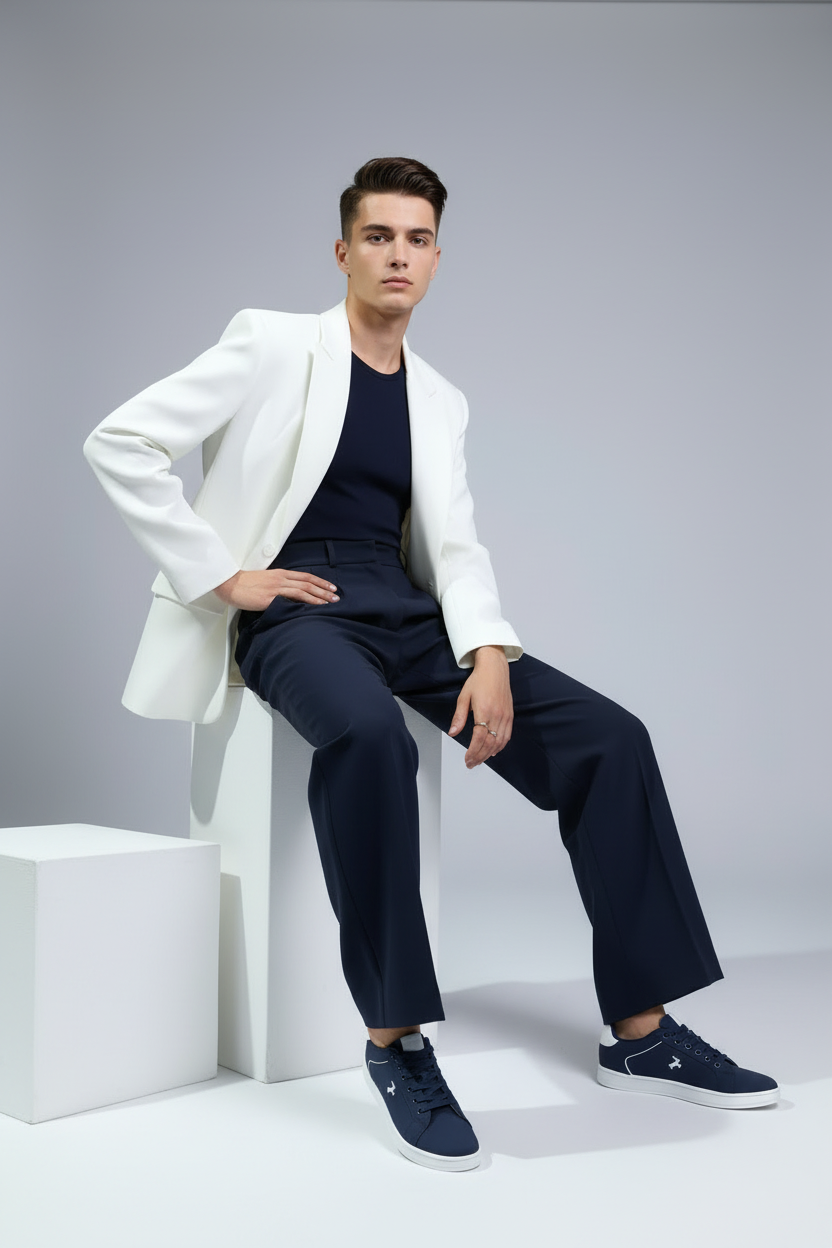 Sneakers Uomo Sportive Blu Navy - Stile Casual