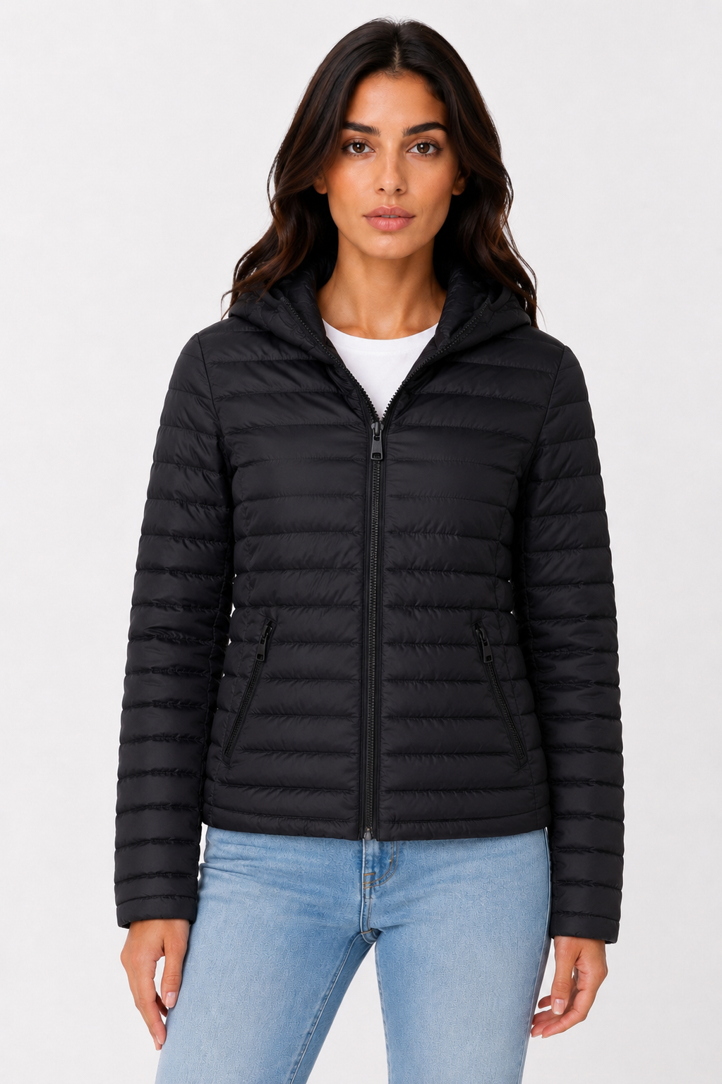 Piumino Donna Reversibile Double-Face con Cappuccio