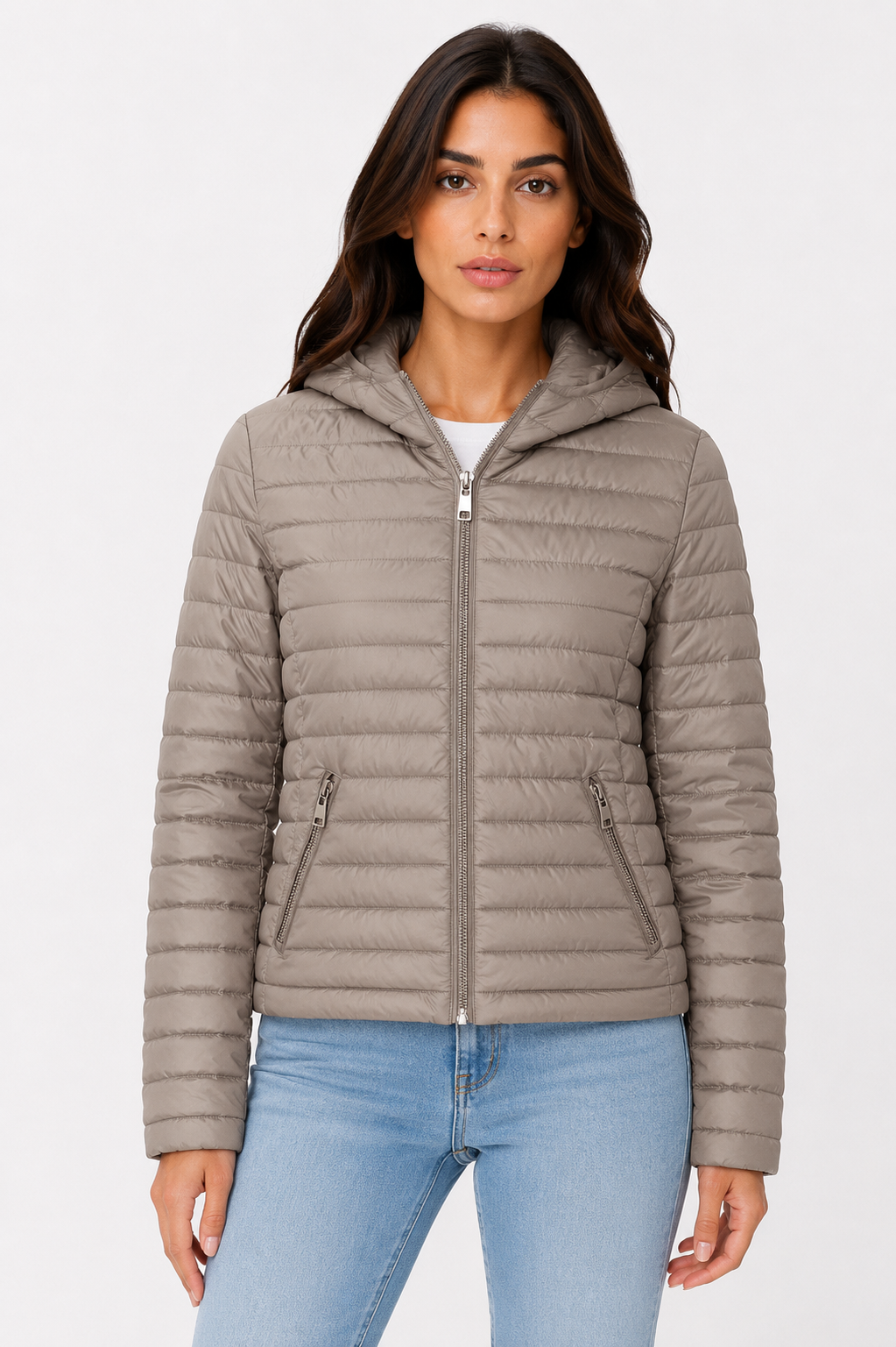 Piumino Donna Reversibile Double-Face con Cappuccio