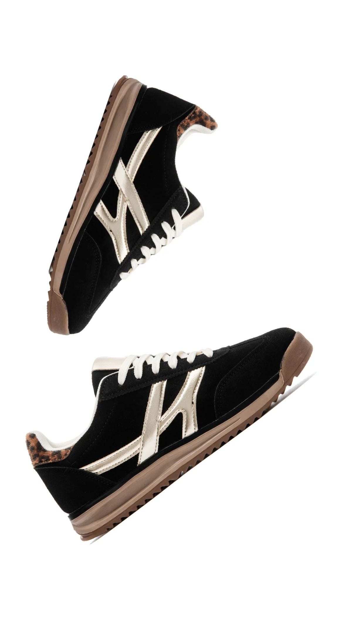 Sneakers Donna BACK  Modello Jogger Camoscio Nero - Taglie 36-41 - In Offerta a €29