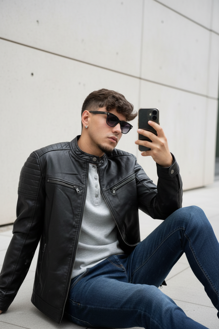 💎Giacca Biker da Uomo