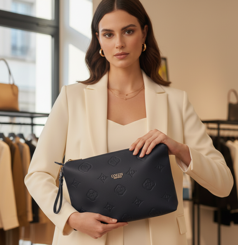 Borsa Pochette 2-in-1 Coveri Collection con Tracolla regolabile