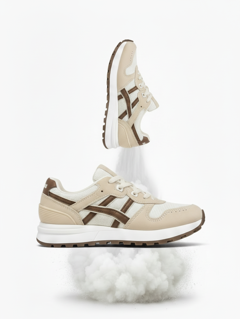 Sneakers Donna Athletic Urban – 3 colori         Beige/ marrone _  Marrone/ Bianco _   Panna/Marrone