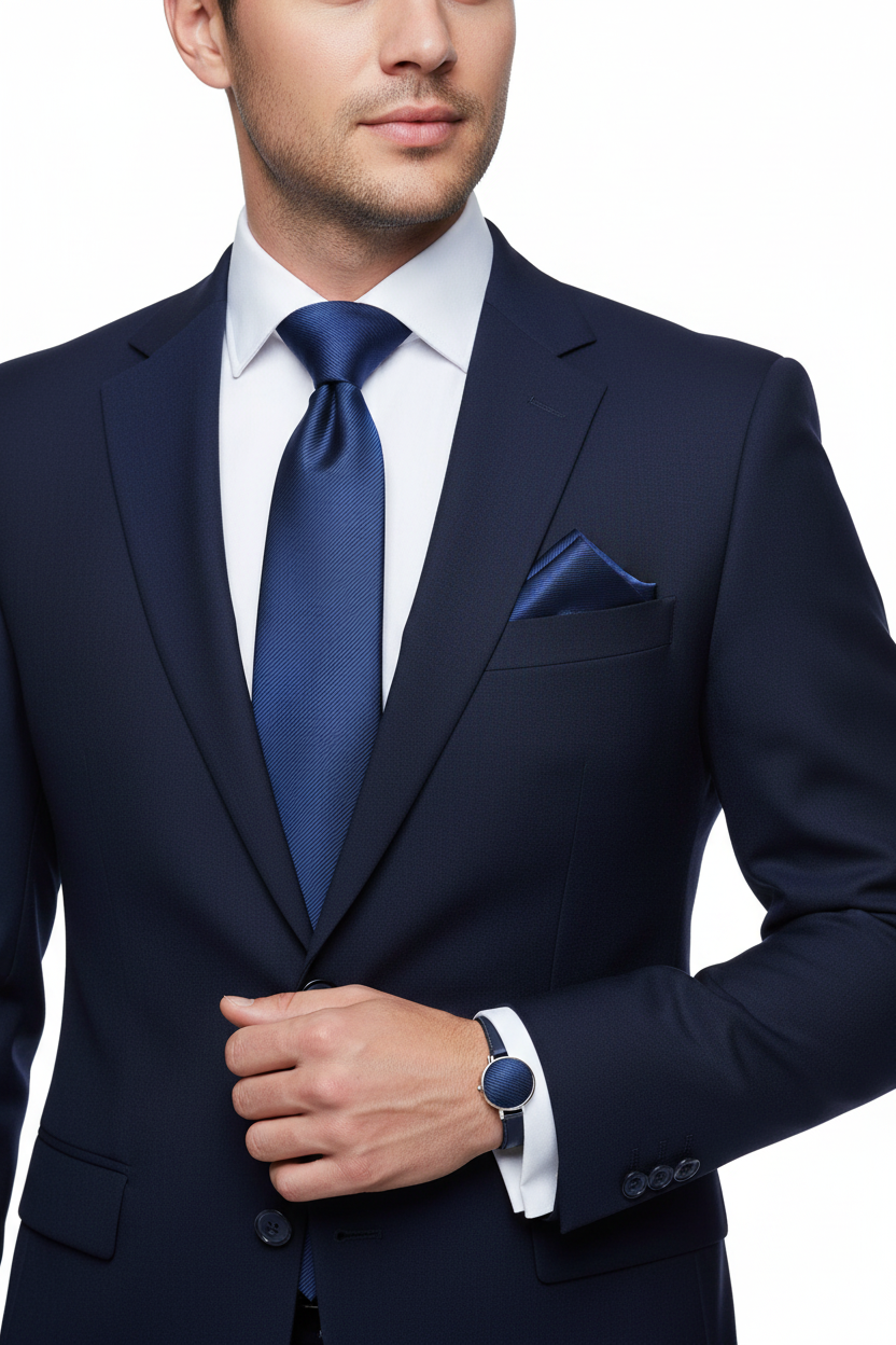 Set Regalo Uomo 3 colori Elegante: Cravatta Bordeaux  _ Blu _rosso con Fazzoletto da Taschino e Gemelli Coordinati – Confezione Premium
