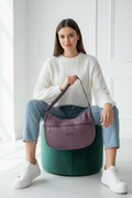 Borsa a Tracolla mezza luna "Charro" –  Melanzana