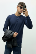 Maglia Serafino da Uomo a Nido d'Ape – Comfort Casual e Tessuto Premium