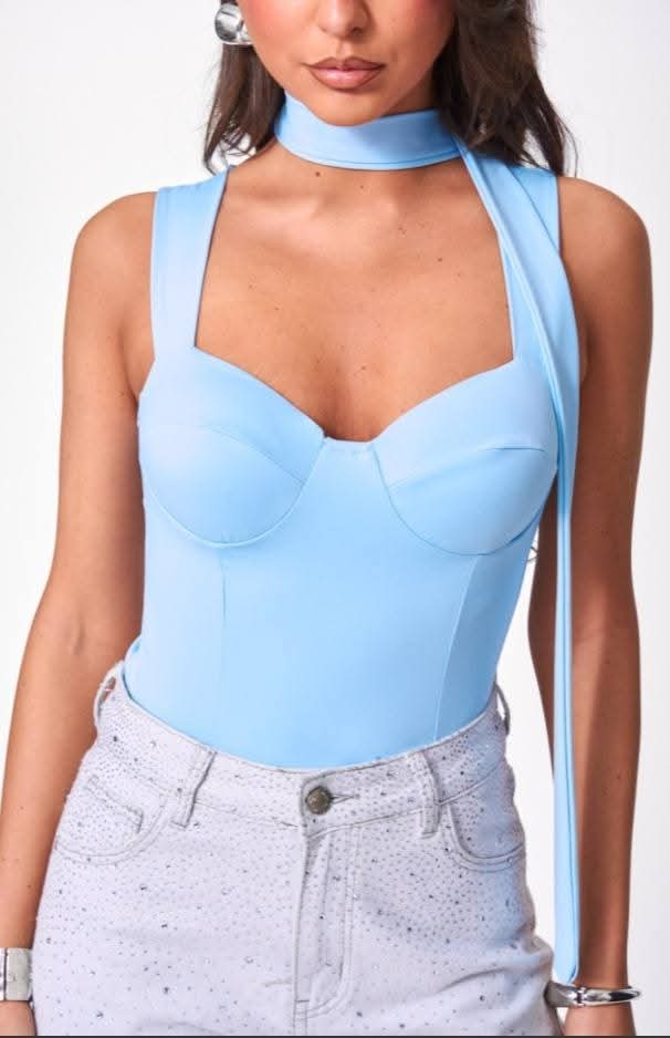 Top Bustier a ❤️Cuore con Foulard Integrato🌟